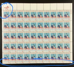 1320  Saving Bonds Servicemen  MNH 5¢ sheet of 50  Issued in 1966