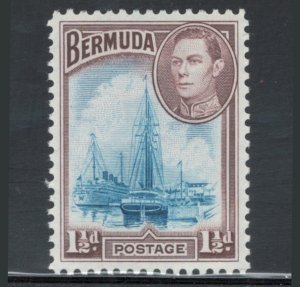 Bermuda 1938 King George VI & Hamilton Bay 1 1/2p Scott # 119 MNH