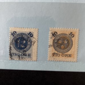 Sweden #50-51 Used SCV=$55 