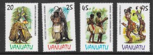 Vanuatu 384-7 Traditional Costumes VF MNH
