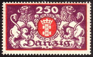 1923, Danzig, 250Mk, MNH, Sc 109, Mi 119