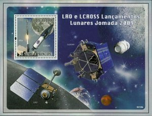 Space LRO LCROSS Stamp Atlas Launch on Lunar Journey S/S MNH #4139 / Bl.707