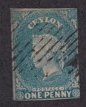 Ceylon # 3, Queen Victoria, Used, 1/3 Cat.