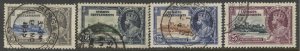 STRAITS SETTLEMENTS Sc 213-16 1935 Silver Jubilee, used set SINGAPORE Cancels