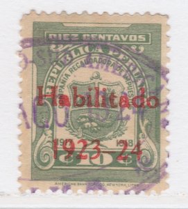 PERU Revenue Stamp Used Tax Mark Fiscal PEROU Stamp Fiscal A27P42F24827-