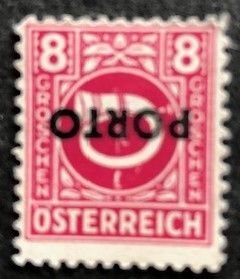 Austria J192 MH, Inverted Overprint