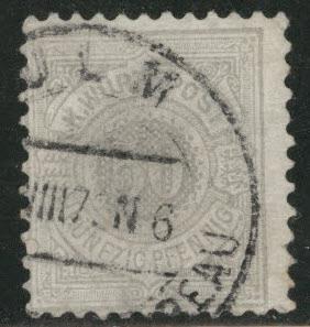 Germany State Wurttemberg Scott 66 Used 1875 creases