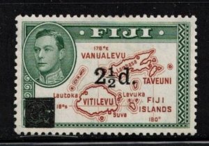 FIJI Scott # 136 MH - KGVI & Map With Surcharge 1