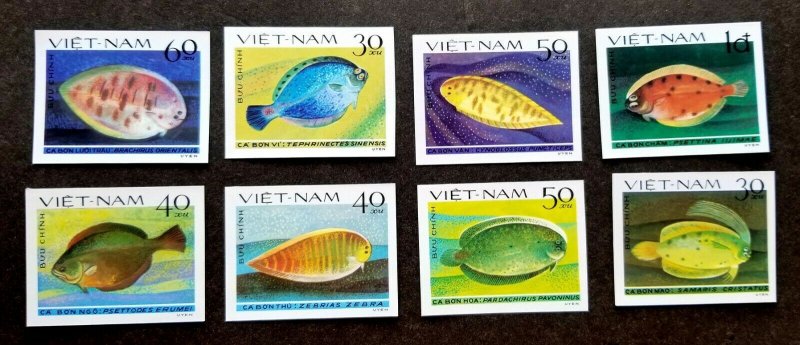 Vietnam Flat Fish 1982 Marine Life Ocean Underwater (stamp) MNH *imperf *c scan