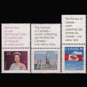 CANADA 1988 - Scott# 1164-6 Queen etc. 38-39c NH no gum