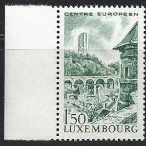 Luxembourg 446 1.50FR Tower Bldg, Kirchberg, seal 1966 MNH