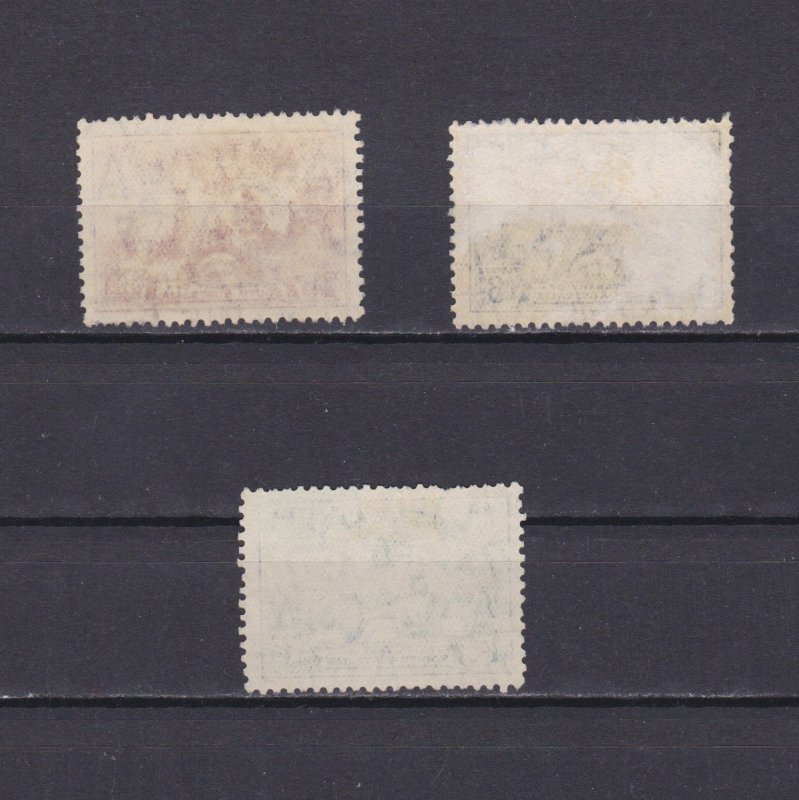 AUSTRALIA 1936, Sc# 159-161, 'Proclamation tree', Architecture, Used