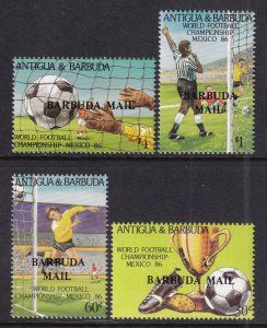 Barbuda 799-802 Soccer MNH VF