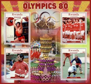 Stamps.Cinema. Olympic Games 1980  2022 year 1+1 sheets perf Rwanda