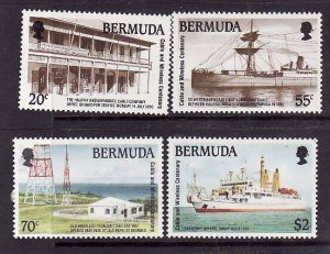 Bermuda-Sc#601-4- id6-unused NH set-Ships-Communications cable-1990-please not