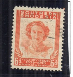 Southern Rhodesia 1947 Early Issue Fine Used 6d. NW-199736 