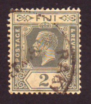 Fiji 1914 SG#128 1d Grey Slate KGV Head USED.