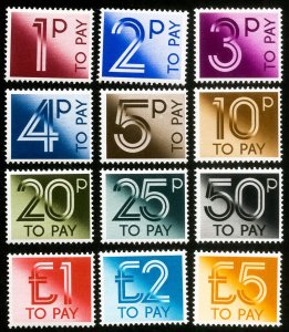 Great Britain Stamps # J92-103 Postage Due MNH XF