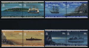 Tristan da Cunha 594a-600a MNH Visual Communications, Ships, Flags