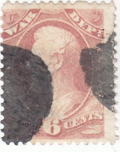 Scott # O86- 6c Rose - Lincoln - Official Stamps - Used