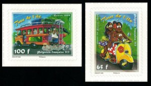 Fr. Polynesia Scooter Bus Tour d'Ile 2v 2008 MNH SG#1081-1082 MI#1035-1036