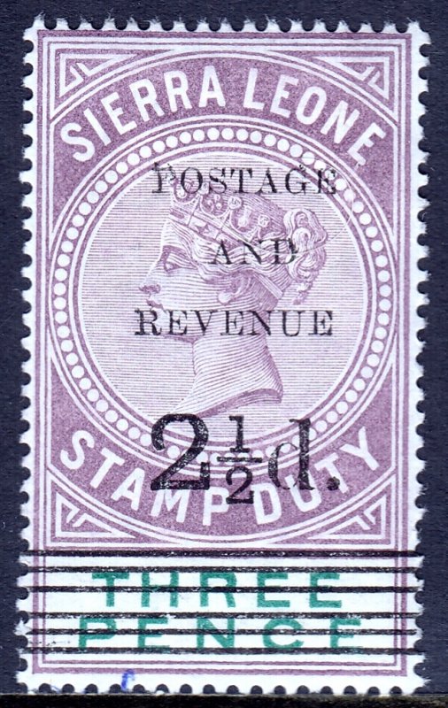 Sierra Leone - Scott #48 - MH - Small blue ink mark at bottom - SCV $13.50