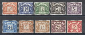 Great Britain Sc J45-J54 MLH. 1955-1957 Postage Dues, complete set, F-VF