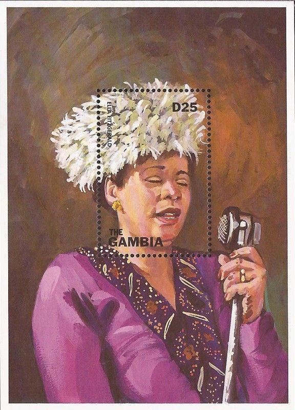 Gambia - 1998 Jazz Singer Ella Fitzgerald - Stamp Souvenir Sheet #2063