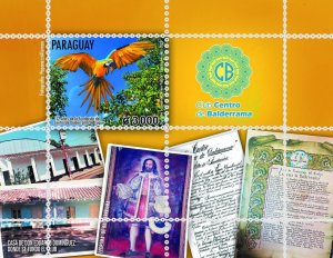 Paraguay 2022 MNH Stamps Souvenir Sheet Balderrama Culture Birds Parrots