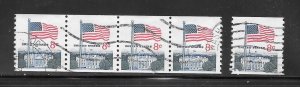 #1338G Used 5 stamps 10 Cent Lot (my31) Collection / Lot