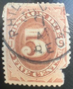 1879 Postage Due US Stamp #J4 Used