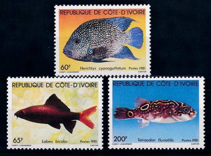 [66023] Ivory Coast 1981 Marine Life Fish  MLH