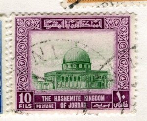 JORDAN; 1955-59 early King Hussein issue fine used 10f. value