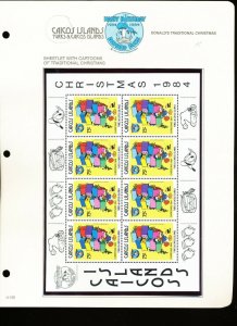 CAICOS ISLANDS - VFMNH sheet - DISNEY, Donald Duck Christmas - 1984