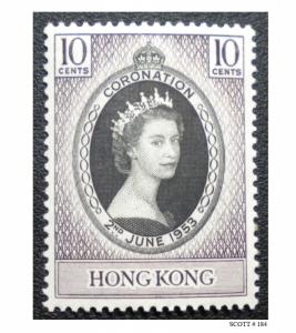 BRITISH HONG KONG STAMP 1953 SCOTT # 184. UNUSED