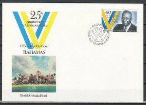 Bahamas, Scott cat. 933. National Anthem Composer issue. First day cover. ^