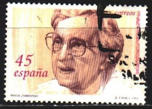 Spain. 1993. 3098. Zambrano, writer, essayist philosopher. USED.