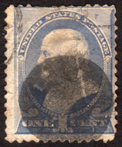 1887, US 1c, Franklin, Used, Sc 212