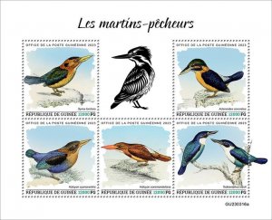 GUINEA - 2023 - Kingfishers - Perf 5v Sheet - Mint Never Hinged