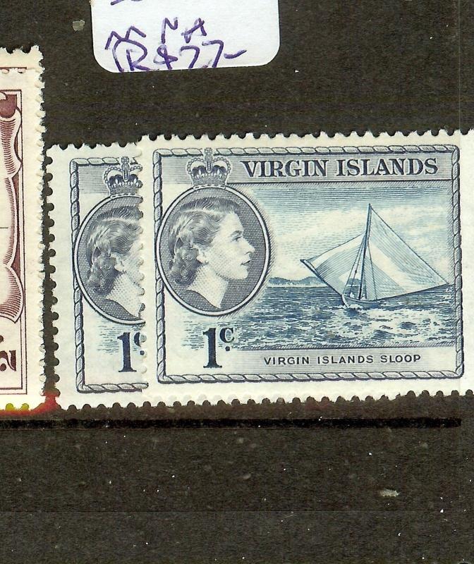 VIRGIN ISLANDS  (B1201) QEII  1C BOAT  SG150-150A  MNH