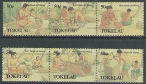 TOKELAU SG183/8 1990 MEN'S HANDICRAFTS MNH