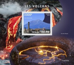 Togo - 2019 Volcanoes on Stamps - Stamp Souvenir Sheet - TG190302b