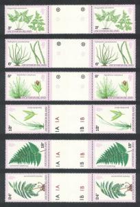 Ascension Ferns and Grasses 6v Gutter Pairs SG#258-263