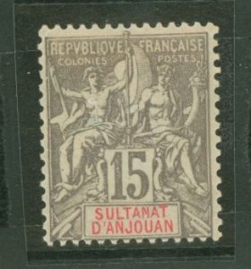 Anjouan #8 Unused Single