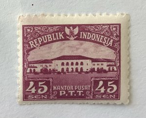 Indonesia 1953 Scott 380 MH - 45s, Bandung Post Office