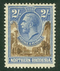 SG 11 Northern Rhodesia 1925. 2/- brown & ultramarine. Lightly mounted mint...