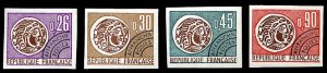 France, 1950-Present #1315-1318 (YT 130-133) Cat€61, 1972 Gallic Coins (Pre...