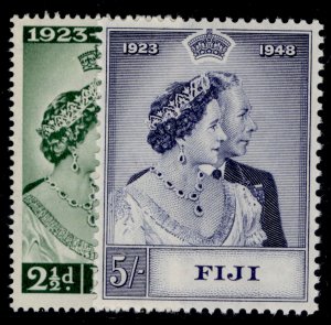 FIJI GVI SG270-271,  1949 ROYAL SILVER WEDDING set, NH MINT. Cat £14.