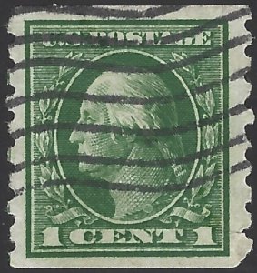 US Scott #412 Used VF Very Fine 1912 Perf 8 1/2 Vertical Coil Stamp