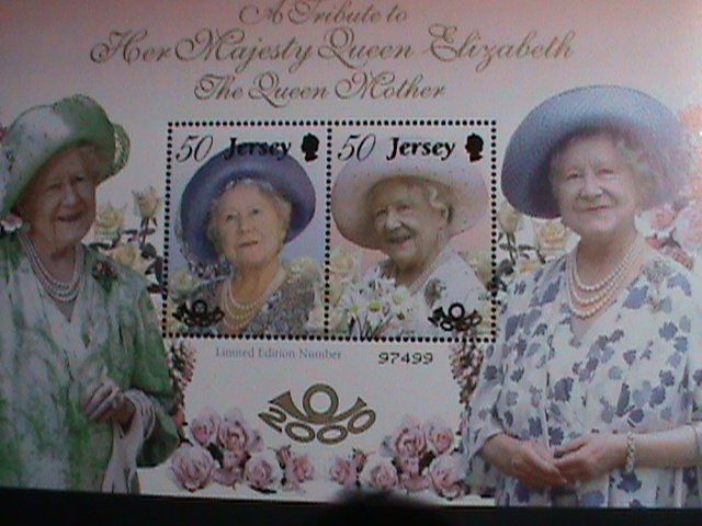 ​JERSEY STAMP:2000 SC#963a 100TH ANNIVERSARY BIRTH OF QUEEN'S MOTHER  MNH S/S